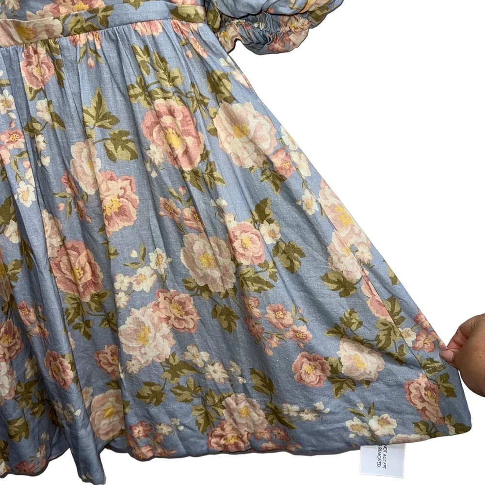 NEW NWT Yumi Kim Gayle Linen Dress In Mellow Brook Crystal Floral Print
